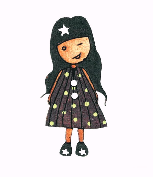BOTON DECORATIVO NIÑA GUIÑO
